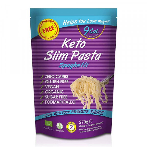 Spaghetti din faina de konjac BIO 270g (vegan, fara carbohidrati, fara gluten, keto) - Slim Pasta
