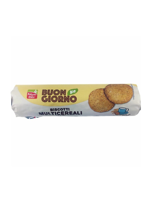 Biscuiti bio cu multicereale (produs vegan, fara zahar) 250g - La Finestra sul Cielo
