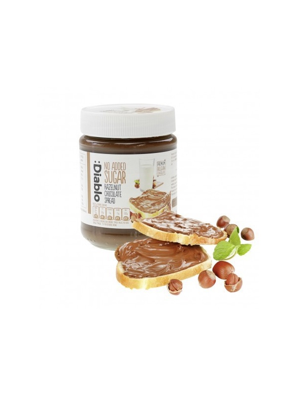 Crema tartinabila din ciocolata si alune (fara zahar, fara gluten) 350g - Diablo
