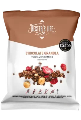 Granola cu ciocolata (fara zahar, gluten, lactoza) 60g - Hester's Life