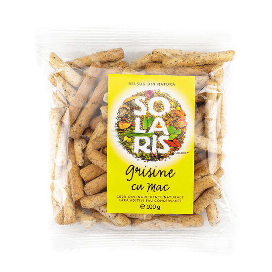 Grisine cu faina integrala si Mac 100gr SOLARIS