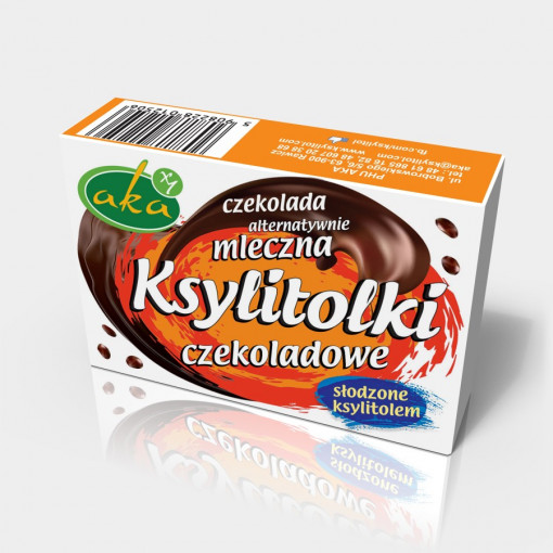 Picaturi de ciocolata cu lapte vegana, indulcita cu zahar de mesteacan finlandez 33g - Aka