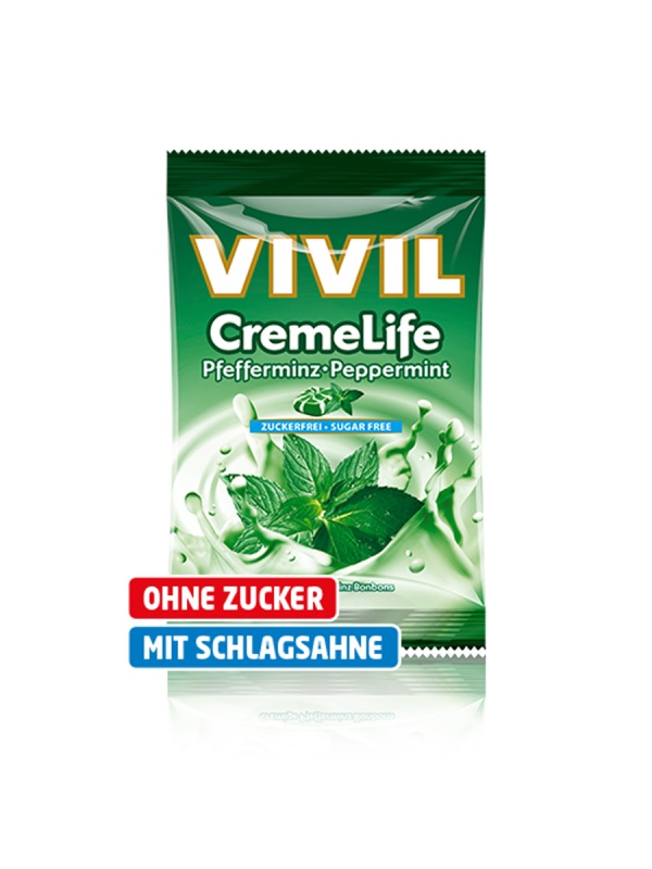 Bomboane Creme Life Classic Menta (fara zahar) - VIVIL 110gr