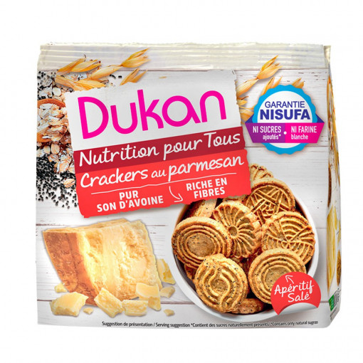 Crackers din tarate de ovaz cu parmesan (fara zahar) 100g - Dieta Dukan