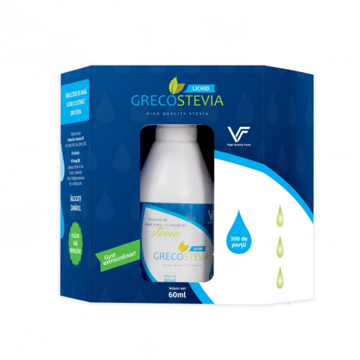 Îndulcitor lichid cu Stevia, 60 ml - GrecoStevia