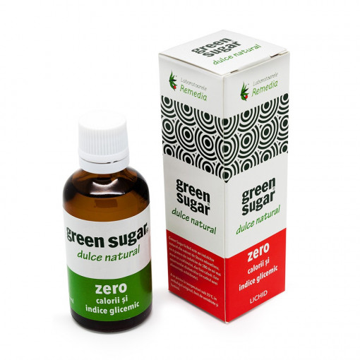 Indulcitor natural cu Stevia lichid 50ml - Green Sugar