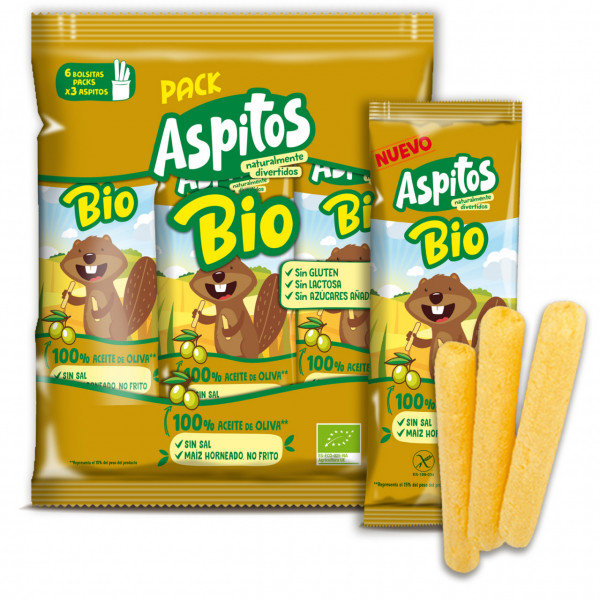Pufuleti ASPITOS BIO Pack (fara gluten, fara lacoza, fara zahar, fara sare) 6x6g - ASPITOS
