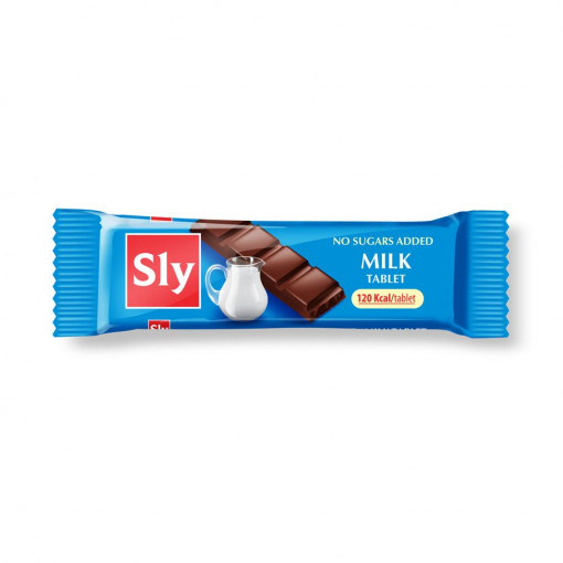 Tabletă de ciocolata cu lapte (fara zahar) 25g - Sly