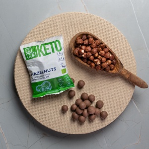 Alune ECO invelite in ciocolata cu cocos (fara zahar, keto, fara gluten) 70g - COCOA KETO - Img 2