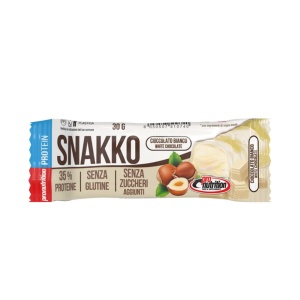 Baton de napolitana umplut cu crema alba cu ALUNE DE PADURE ( fara zahar, fara gluten) 30g - Pro Nutrition