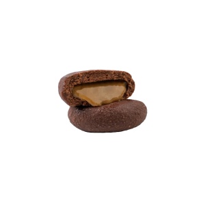 Biscuite ECO cu Caju, Caramel si Cacao (fara zahar, fara gluten, vegan) 25g - Leya's Cookies - Img 2