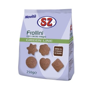 Biscuiti FROLLINI cu cacao (fara zahar, lactoza, oua, ulei de palmier) 250g - Senza Zucchero