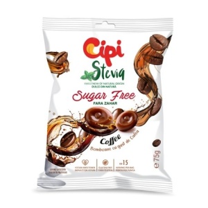 Bomboane cu Cafea si Stevia (fara zahar, fara gluten) 75g - Cipi