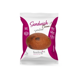 Chifla Proteica cu Cacao (Low-Carb, keto, fara zahar) 50g - FeelingOK