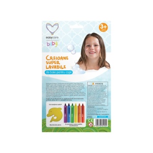 Creioane super lavabile de baie pentru copii 6 buc/cutie - EASYCARE BABY - Img 3