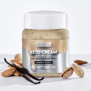 Crema tartinabila KETO Migdale si Vanilie + MCT (fara zahar) 250G - BE KETO - Img 3