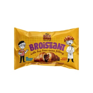 Croissant cu miere si umplutura de Cacao (fara zahar, fara ulei de palmier) 42g - The Bee Bros