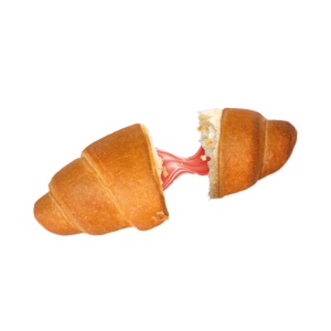 Croissant proteic cu crema de CAPSUNI (Low-Carb, proteic , keto, fara zahar, fara soia) 50g - FeelingOK - Img 2