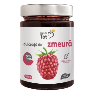 Dulceata de zmeura (fara zahar) "BUN DE TOT" 360g DACIA PLANT
