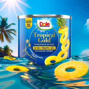 Felii de ananas în suc, fara zahar 432g - Gold Dole - Img 3