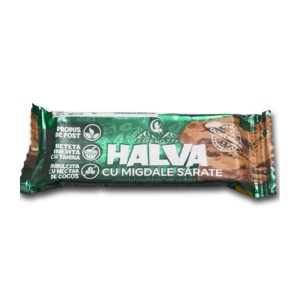 Halva din Susan si Arahide cu Migdale Sarate (fara zahar, vegana) 50g - Ambrozia