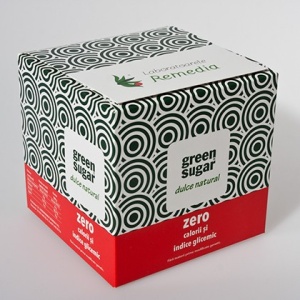 Indulcitor natural cu Stevia sticks/plicuri 100 - Green Sugar - Img 2