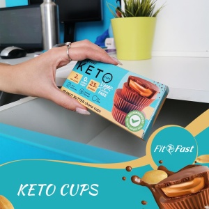KetoCups cu unt de arahide (fara zahar, fara gluten, vegan, keto) 40g - FitFast - Img 4