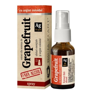SPRAY DE GAT CU GRAPEFRUIT SI ARGINT COLOIDAL FARA ALCOOL 20ml DACIA PLANT - Img 1