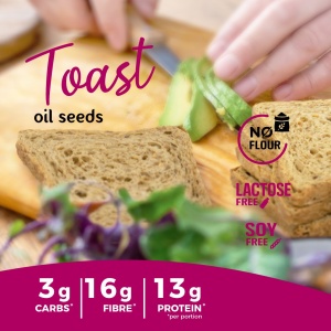 Toast cu seminte (Low-Carb, keto, proteic, fara zahar) 160g - FeelingOK - Img 2