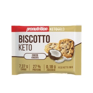 Biscuit KETO cu fondant de cocos (fara zahar,proteic, keto, lowcarb) 50g - Pro Nutrition
