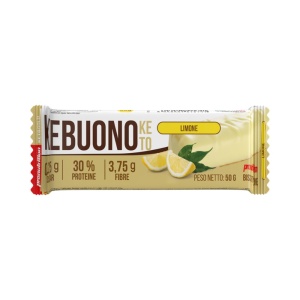Biscuit KETO cu glazura de Ciocolata Alba si aroma de LAMAIE Kebuono (fara zahar, proteic, lowcarb) 50g - Pro Nutrition