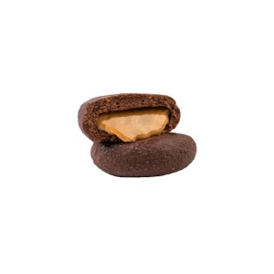 Biscuite ECO cu Cacao si Unt de Arahide (fara zahar, fara gluten, vegan) 25g - Leya's Cookies - Img 2