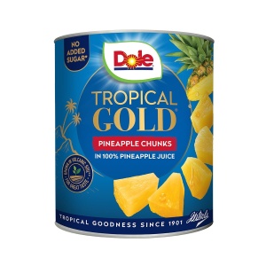 Bucati de ananas in suc (fara zahar) 567g - Gold Dole - Img 1