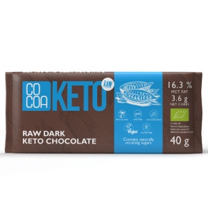 Ciocolata ECO neagra cu ulei MCT (fara zahar, fara gluten, keto, vegan) 40G COCOA