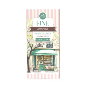 Ciocolata KETO neagra cu Alune de Padure, Pectina de Mar si Stevia (fara zahar, fara gluten, vegana) 80g - MILETE