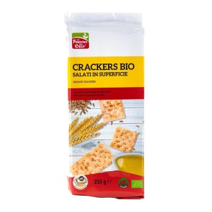 Crackers bio sarati la suprafata, cu ulei extravirgin de masline 10%( vegan) La Finestra Sul Cielo 250g - Img 1