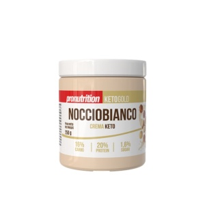 Crema tartinabila KETO cu Ciocolata Alba si Alune de Padure (fara zahar, lowcarb, proteica) 250g - Pro Nutrition
