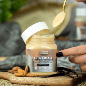 Crema tartinabila KETO Migdale si Vanilie + MCT (fara zahar) 250G - BE KETO - Img 4