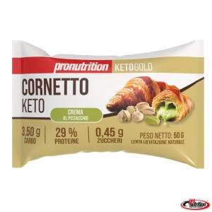 Croissant KETO cu crema de FISTIC (fara zahar, proteic, lowcarb) 50g - Pro Nutrition