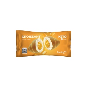 Croissant proteic cu crema de CAISE (Low-Carb, proteic , keto, fara zahar, fara soia) 50g - FeelingOK