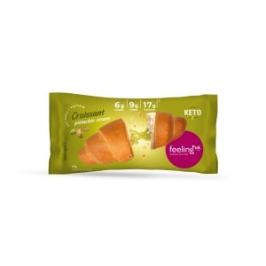 Croissant proteic cu FISTIC (Low-Carb, proteic , keto, fara zahar, fara soia) 65g - FeelingOK - Img 1