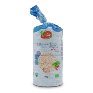 ECO Rondele bio din orez integral expandat, fara gluten, fara sare, Vivibio 100g