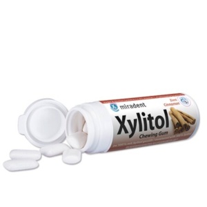 Guma de mestecat cu aroma de Scortisoara, indulcita cu Xilitol (fara zahar, vegana) 30 buc - Miradent - Img 2