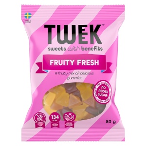 Jeleuri FRUITY FRESH cu aroma de FRUCTE DE PADURE si CITRICE cu Stevia (fara zahar, fara gluten) 80g - TWEEK