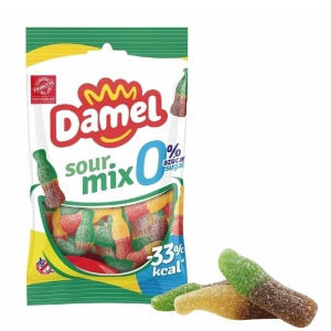 Jeleuri MIX acrisoare, (fara zahar, fara gluten) 90g - Damel
