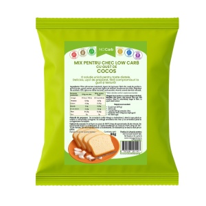 Mix pentru chec cu COCOS (lowcarb, fara zahar, fara gluten, keto) 80g - NoCarb