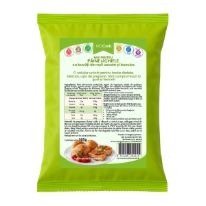 Mix pentru paine și chifle cu rosii uscate si busuioc (fara Carbohidrati, fara Gluten, Keto) 165g - NoCarb