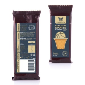 Napolitana SPORTS cu crema de Frisca, Vanilie si Stevia (fara zahar, proteica) 40g - Sweeteria