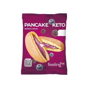 Pancake KETO cu crema de FRUCTE DE PADURE (fara zahar) 50g - FeelingOk