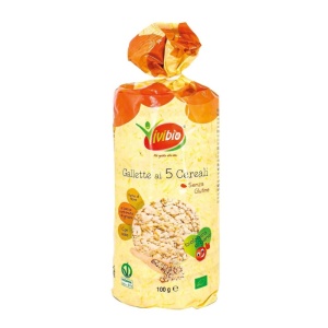 Rondele ECO cu 5 cereale (fara zahar, fara gluten, vegan) 100g - Vivibio